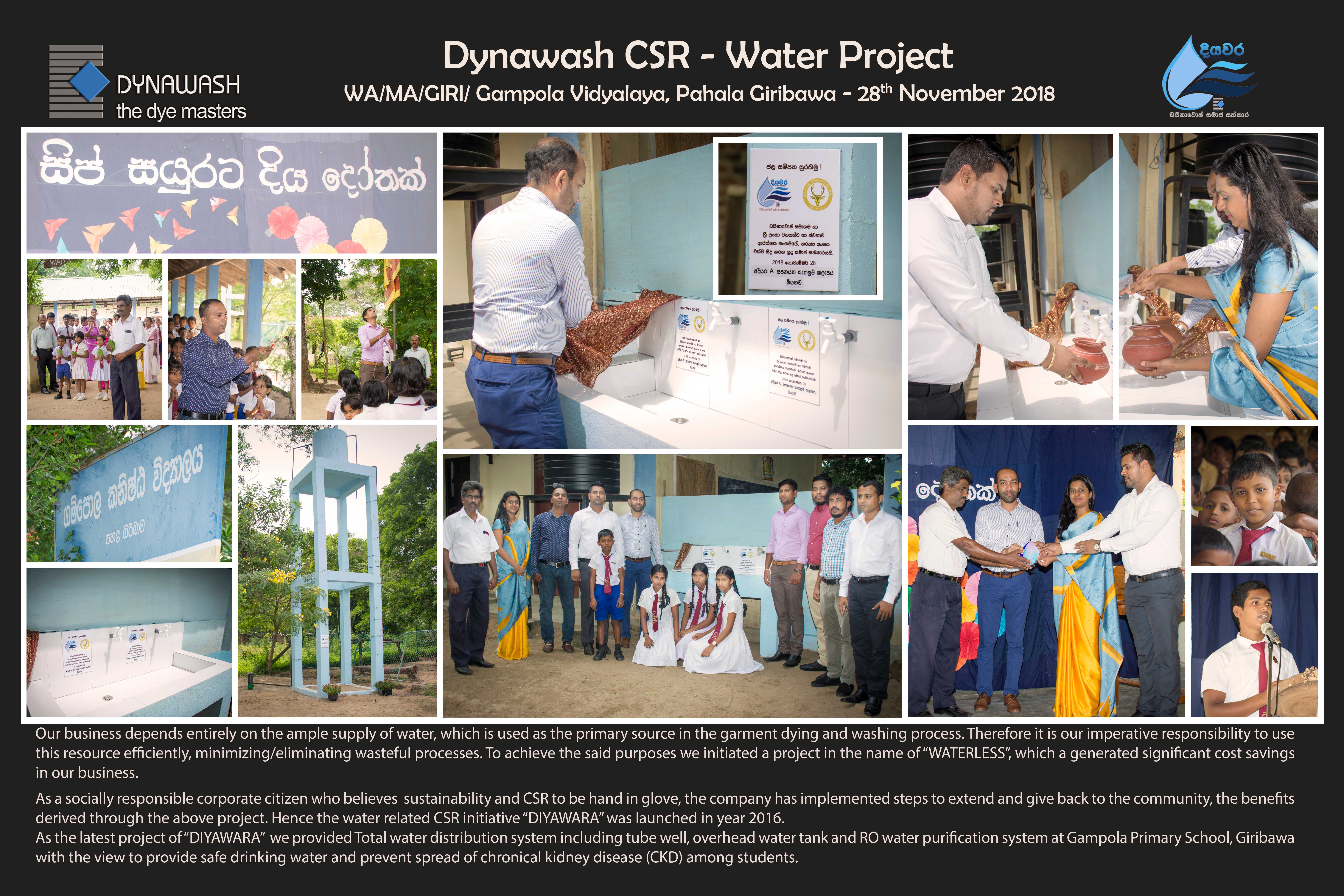 Diyawara water project handover at Ihala Molaelipitiya Kanishta Vidyalaya, Tisogama, 2 December 2016