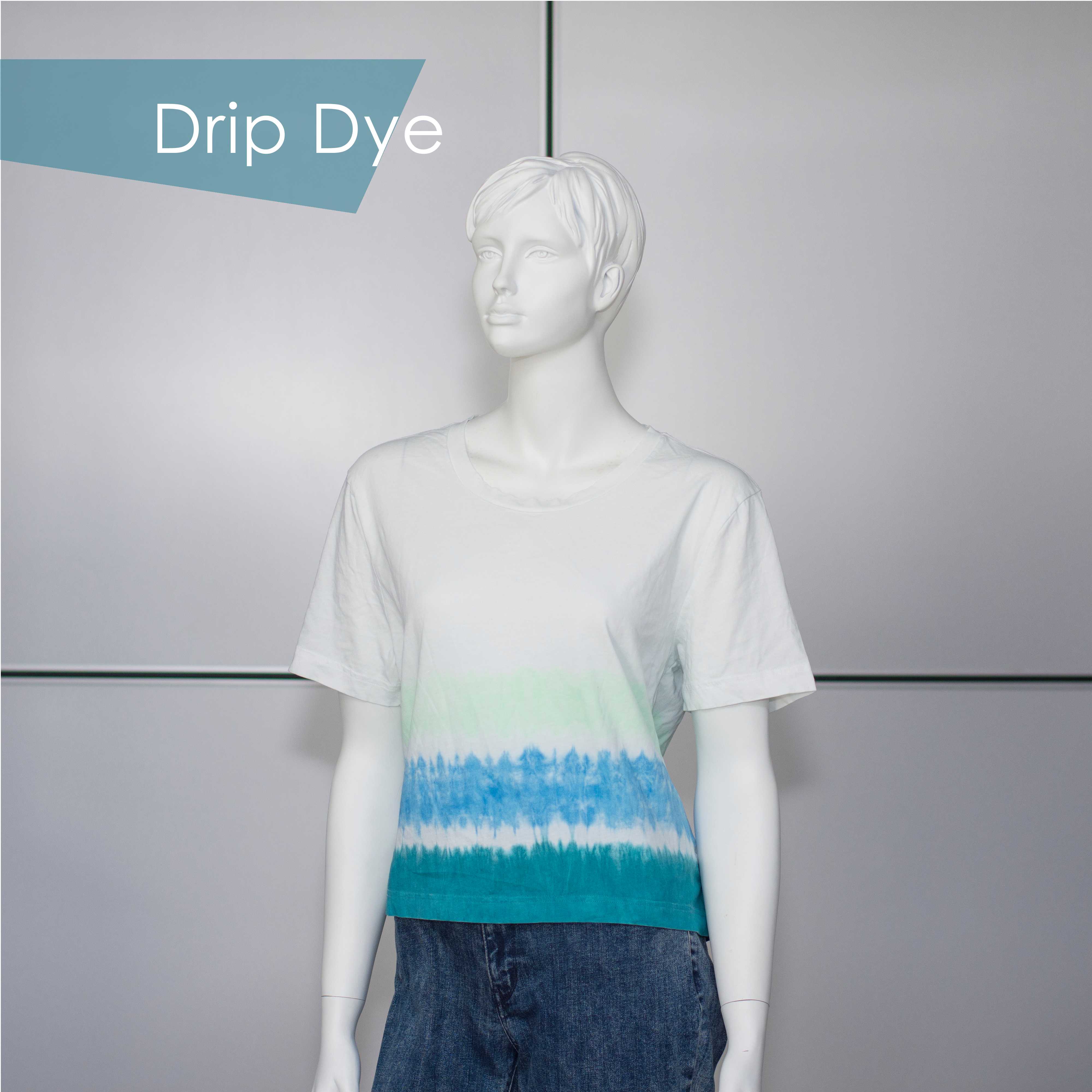 Drip dye garment sample