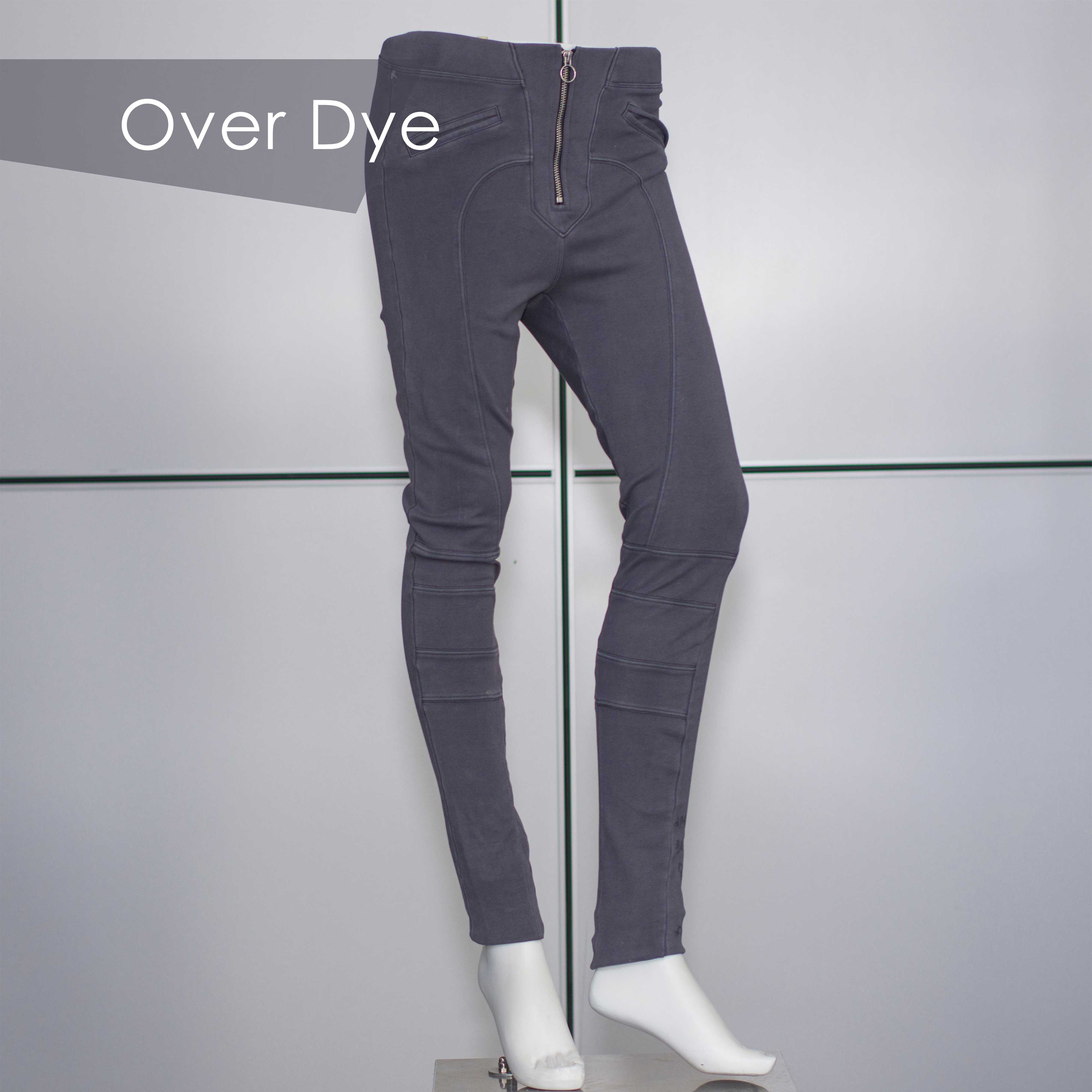 Over dye garment sample