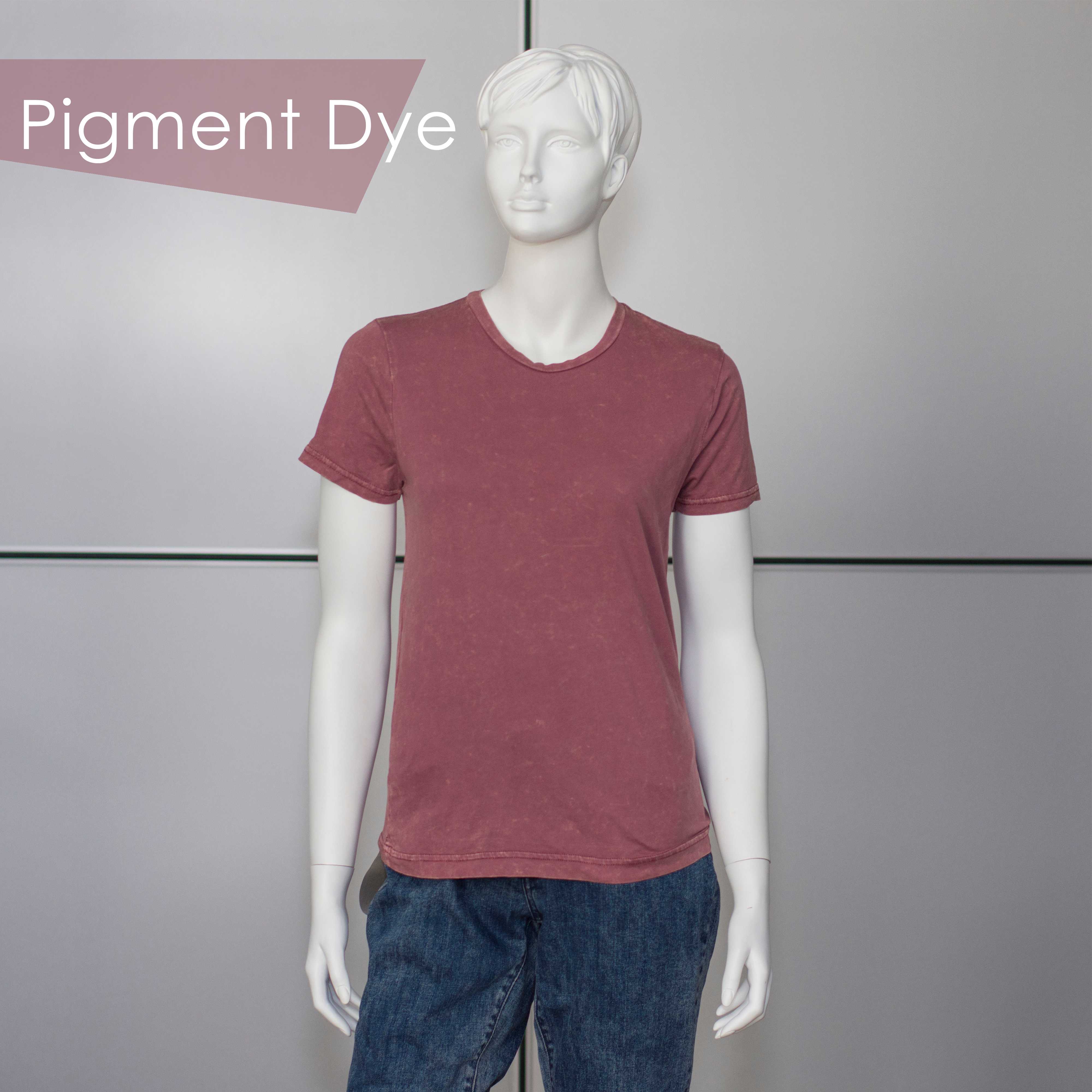 Pigment dye garment sample
